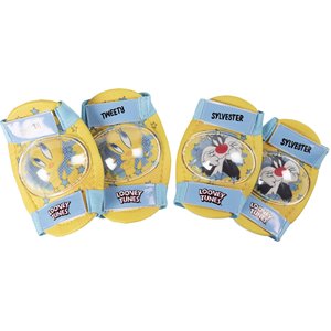 Kit protezione bici Titti Silvestro ginocchiere gomitiere Looney Tunes bambini - Product Image 1