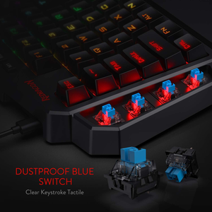 <span class=keywords><strong>Redragon</strong></span> K585 <span class=keywords><strong>DITI</strong></span> Teclado mecánico para juegos RGB con cable de una mano 42 teclas Tipo-C Teclado profesional para juegos intercambiable en caliente - Product Image 4