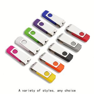 Clé USB 3.0 4 Go, lot de 5, avec indicateur LED rotatif, construction en plastique, garantie 1 an (cordon multicolore) - Product Image 3