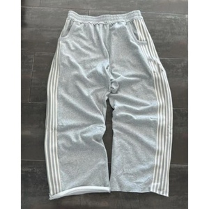Pantalons décontractés rayés à la mode, pantalons amples à jambes droites rétro Harajuku, pantalons de sport amples à taille haute hip-hop - Product Image 5