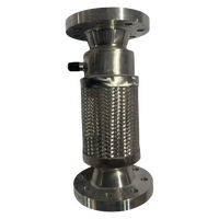 Tuyau métallique industriel pour aspirateur avec bride - Acier inoxydable 304, résistant à la corrosion, connecteur flexible