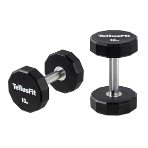 Tellus tập thể dục biểu tượng tùy chỉnh 12-mặt Urethane phòng tập thể dục quả tạ cặp <span class=keywords><strong>2.5</strong></span> kg đến 50 kg bền PU Trọng lượng cơ thể chức năng - Product Image 4