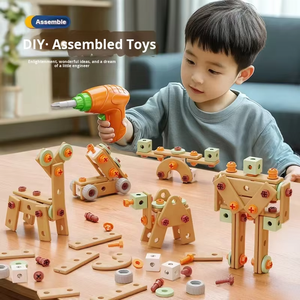 Kit d'outils de bricolage 144 pièces pour garçons avec tournevis électrique, jeu d'imitation avec écrous, <span class=keywords><strong>jouet</strong></span> pour enfants - Product Image 1