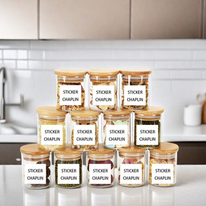 High Borosilicate Handmade Mouth Blown Eco-Friendly Glass Storage Jar Bamboo Lid Cover Modern Design Multifunction Large - Product Image 5