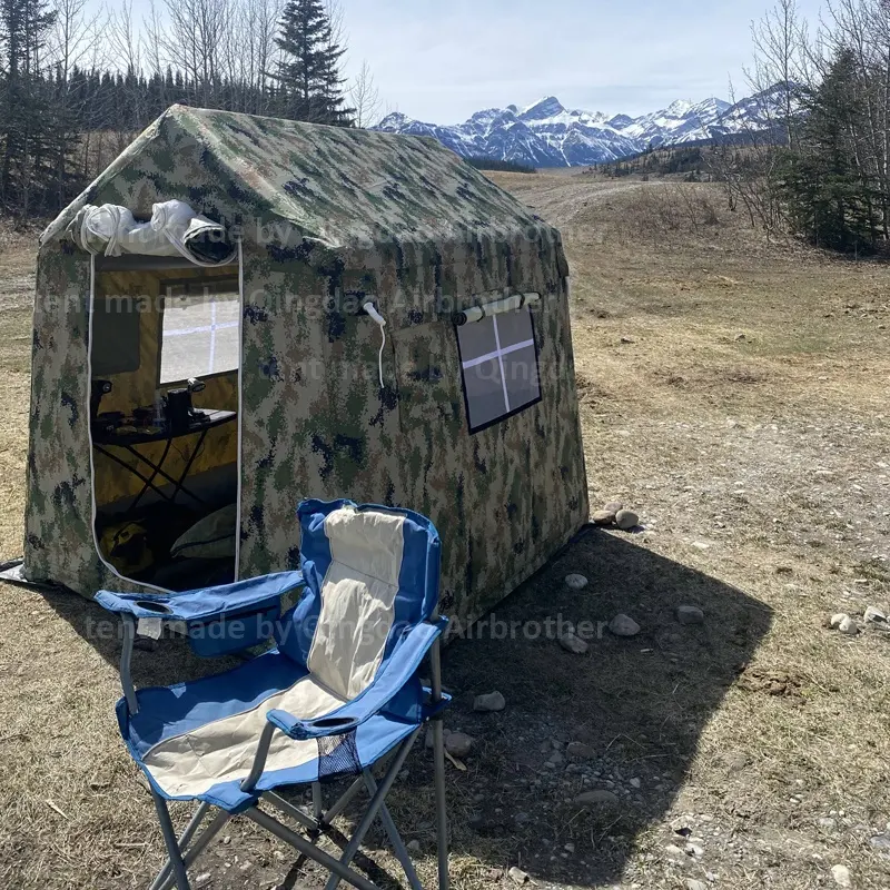 winter tent camping