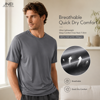 T-shirts pour hommes JNEI, ultra légers, vêtements de maison, 100 g/m², toucher doux, séchage rapide, confort pour la détente et les voyages