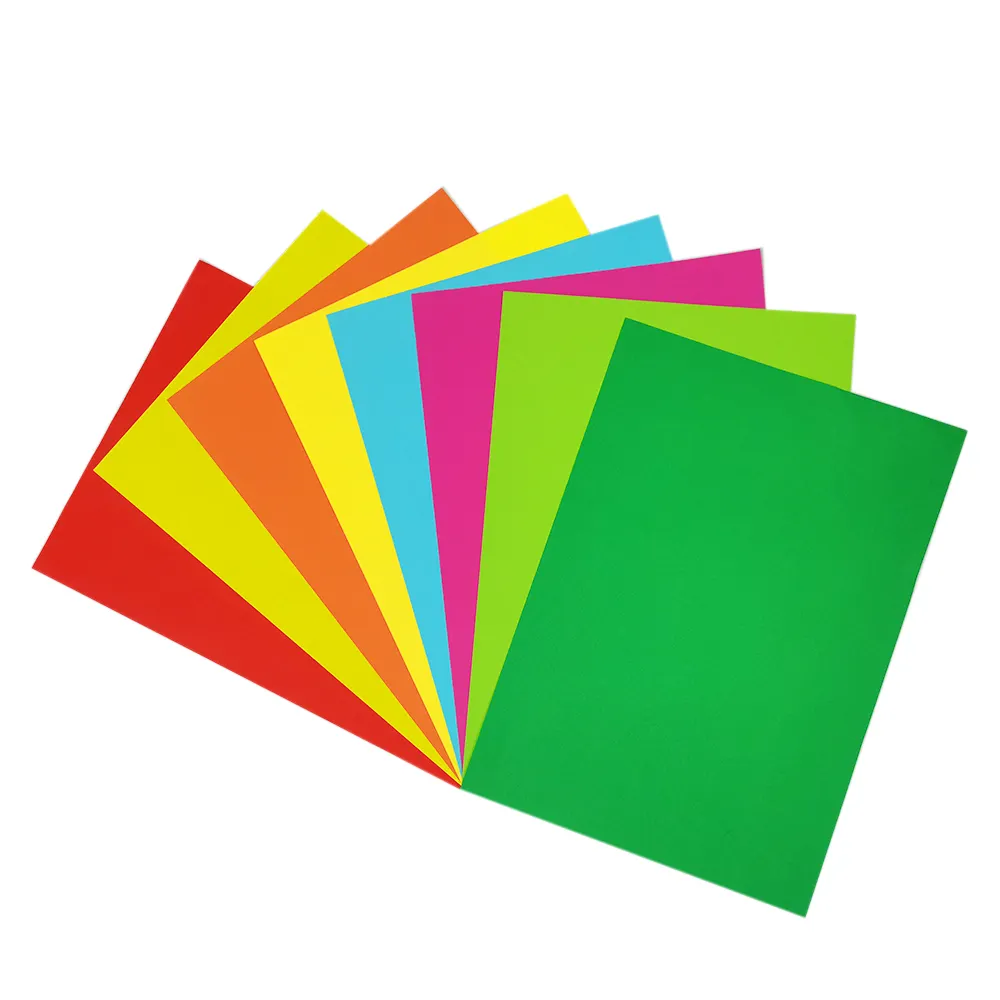 Factory wholesale A3 A4 Colorful Color Paper & Paperboard Printing Printed Coloured Paper Sheet Cardboard Card Paper