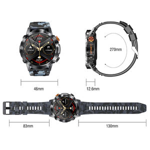 Montre connectée K59 étanche IP67 avec écran AMOLED de 1,43 pouce pour hommes - Montre de sport d'extérieur avec appels Bluetooth, suivi de la fréquence cardiaque et de la forme physique - Product Image 2