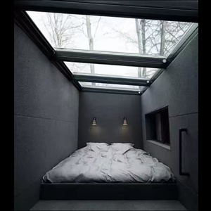 Véranda moderne contemporaine extérieure en aluminium coulissante en verre commercial toit plat caractéristiques imperméables pour maison appartements français - Product Image 2
