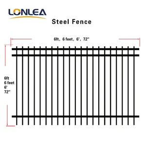 China Supplier 4ft*7ft Fence Metal Welding Spear Top Style Steel Fence