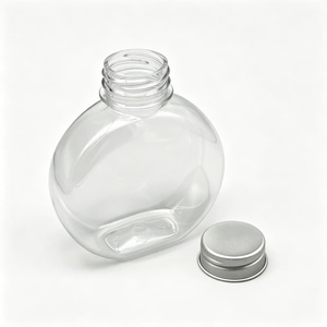 Hot Sale 300ml PET Transparent Flat Beverage Bottle Food Grade <b>Plastic</b> Screw <b>Cap</b> for Juice Tea Beer Packaging - Product Image 5