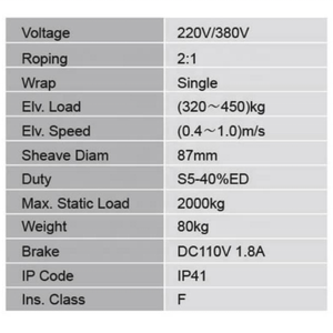 MGD87 Lift Parts Elevator Host Permanent magnet Synchron Getriebe lose Stahlband-Traktion maschine - Product Image 5