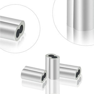 Virole ovale en aluminium de manchons de sablier pour le produit de matériel de câble métallique de 2mm/3mm - Product Image 3