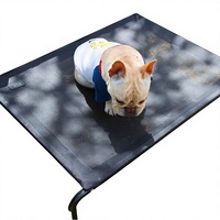 Lit rafraîchissant pliable pour animaux de compagnie, avec cadre en fer et maille respirante, surélevé et durable, en acier inoxydable, pour chiens de petite/moyenne taille et tous les types de chiens