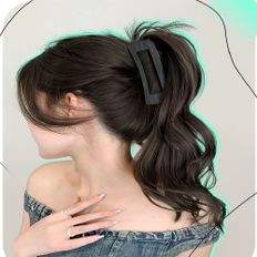 Accessorio per parrucca da donna con pinza a 4 colori a forma di Tasper quadrata - Product Image 1