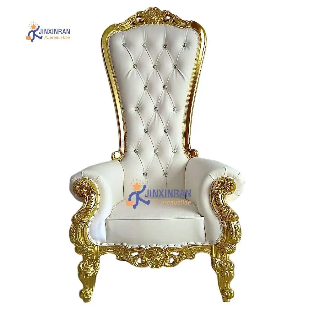 Luxury Royal Cheap King Throne Chair Pink Wedding Chair For Bride And Groom