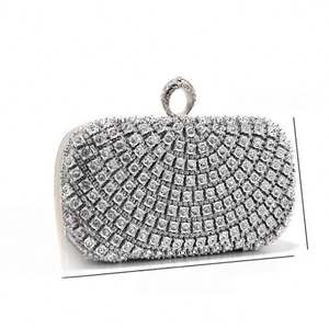 Düğün Gelinlik Balo Elmas Taşlı Çanta Kadın Boncuklu Kristal El Çantası Abiye Çanta - Product Image 4