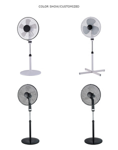 16 pulgadas 3pp cuchillas indio moderno ac dc silencioso jaula de plástico ventilador de pie con 4 agujeros redondo base - Product Image 6