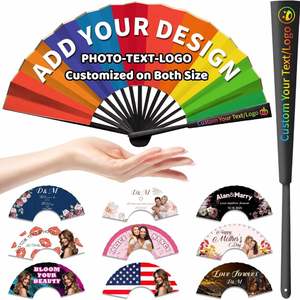 Abanico Plegable de Bambú con Logotipo Personalizado, Diseño Tradicional con Estampado de Leopardo, Estilo Ángel, Sublimado, para Bodas y Baile - Product Image 1