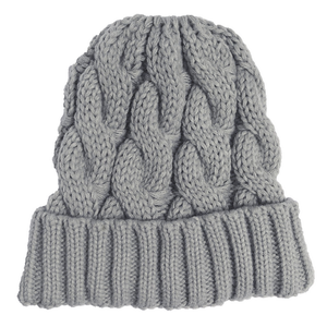 S5040 vendita calda di inverno chunky warm caps cable knit coda di cavallo donne beanie cappelli messy bun beanie con la coda di cavallo foro superiore - Product Image 4
