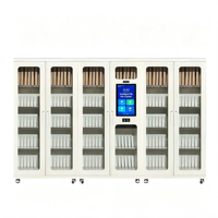 Armoire de classement intelligente pré-assemblée avec serrure électronique, casier de stockage, lecteur de carte, reconnaissance faciale, armoire intelligente pour documents (Rust)