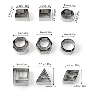27Pcs Cokan CK-CM1355 Mini <span class=keywords><strong>Cookie</strong></span> <span class=keywords><strong>Cutter</strong></span> <span class=keywords><strong>Set</strong></span> Thép Không Gỉ <span class=keywords><strong>Cookie</strong></span> Khuôn Nướng Vuông Tam Giác Hình Lục Giác Kim Cương Hình Dạng Công Cụ - Product Image 3