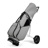 Chariot de golf pliable léger à 2 roues, accessoire de parcours portable, best-seller transfrontalier, fabriqué en PE, capacité de charge de 55 kg