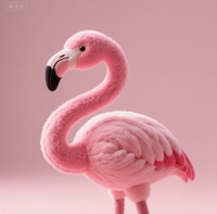 Jouet en peluche personnalisé oiseau flamant rose mignon jouets en peluche intéressants le système des animaux aquatiques d'Amérique du Sud