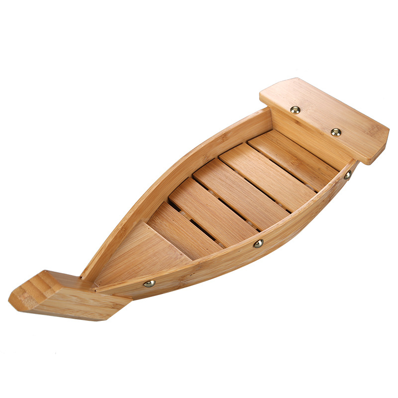 Vassoio Per Sushi In Legno A Forma Di Foglia – 33x14 Cm, Piatto Da Portata Giapponese Elegante E Riutilizzabile - 5