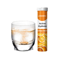 Comprimés effervescents Lifeworth, boisson sportive, hydratation, vitamine C, électrolytes, comprimés effervescents