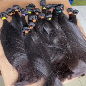 Paquete de cabello camboyano crudo sin procesar, cabello humano brasileño de visón cabello alineado con cutícula virgen, paquetes de cabello humano vendedores de cabello crudo