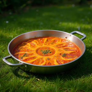 Padella Paellera Chef in alluminio da 18 pollici rotonda per cucinare all'aperto - Product Image 3