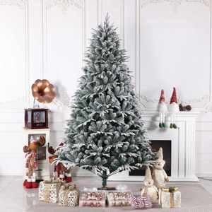 New PE/PVC Mixed-Material Flocked <b>Christmas</b> <b>Tree</b> with <b>Light</b> Snow Effect - Product Image 1