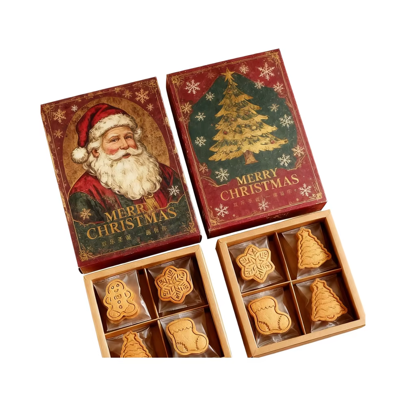 Gift Box Handmade Christmas Cookies Gingerbread