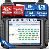 Escáner OBD2 D8S, Lector de Códigos Automotrices Bidireccional, Máquina de Diagnóstico para Todos los Autos, Programador de Llaves, 42+ Funciones de Reinicio, 2 Años de Garantía