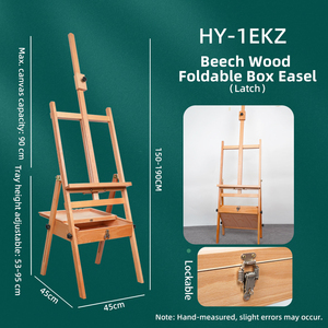 Caballete <span class=keywords><strong>de</strong></span> <span class=keywords><strong>pintura</strong></span> profesional <span class=keywords><strong>de</strong></span> <span class=keywords><strong>madera</strong></span> <span class=keywords><strong>de</strong></span> haya con cajón para cinta y placa <span class=keywords><strong>de</strong></span> respaldo, para exhibición <span class=keywords><strong>de</strong></span> arte y dibujo - Product Image 4