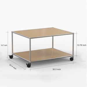 Bàn bên di động màu trà sữa, Bàn cà phê và đồ nội thất bằng kim loại bằng thép không gỉ tùy chỉnh cho phòng khách - Product Image 6
