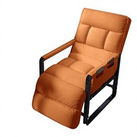 Fauteuil inclinable pliable pour le bureau et la maison, fauteuil de bureau inclinable 2-en-1 pour la sieste, fauteuil paresseux pour l'utilisation de l'ordinateur