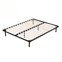 Cadre de lit double minimaliste moderne en fer robuste et durable, réglable, écologique, vente directe usine KD
