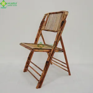 Cadeiras dobráveis de madeira de bambu