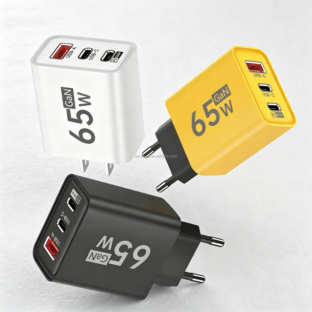 EU US Plug 65W GaN Type-c PD Fast Charger USB-C Power Adapter 65W USB C Mobile Phone Adapter Quick Charge 3.0 Wall Charger