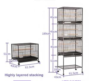 Her mevsim çok katmanlı katlanabilir kuş Villa için en çok satan lüks büyük kapasiteli kuş kafesi evrensel papağan kafesi - Product Image 2