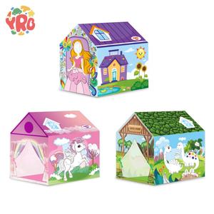 Casa de juegos de juguete <span class=keywords><strong>para</strong></span> interiores/exteriores DIY con dibujo de garabatos, tienda de juegos <span class=keywords><strong>para</strong></span> niños, casa de juegos de cartón de tela colorida <span class=keywords><strong>para</strong></span> diversión creativa - Product Image 2