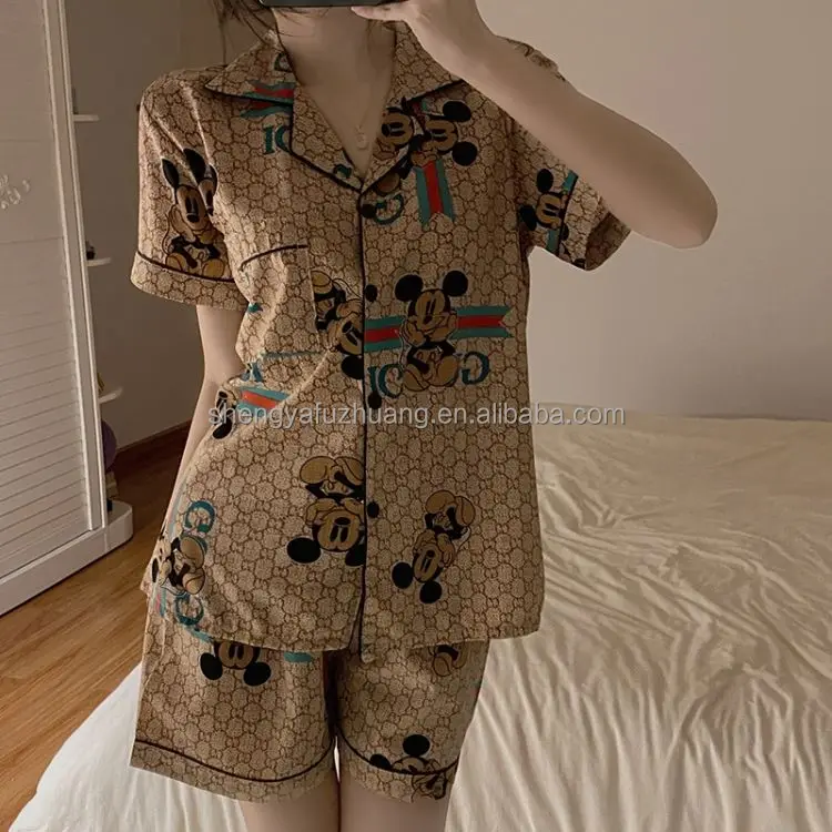 High quality sexy women's pajamas silk pajamas sexy lace women's elegant casual pajamas