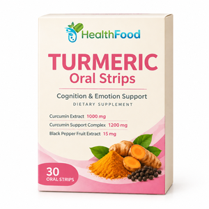 Tiras Orales de Cúrcuma con Extracto de Curcumina, Ayuda al Sistema Inmunológico y Aumenta la Vitalidad, Suplemento Dietético - Product Image 1