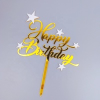 Acryl alles Gute zum Geburtstag Cake Topper Schöne Star Cupcake Topper Picks für Kuchen Dekoration Kuchen Dekorieren Lieferungen