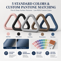 Haltère triangulaire personnalisé avec logo, revêtement en silicone, noyau en fonte, pour yoga, pilates, fitness, marques de fitness en détail