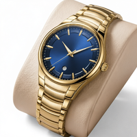 Montre à quartz pour homme de luxe sur mesure OEM, boîtier en alliage, étanche 3ATM, mouvement japonais, vente en gros d'usine
