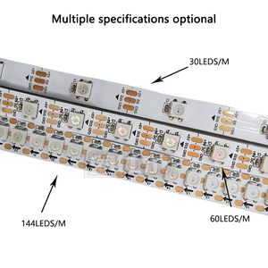 Bande lumineuse <span class=keywords><strong>LED</strong></span> en cuivre adressable 5V WS2812B SMD5050 30/60/144LEDs/m RGBIC IP20/IP65 avec télécommande, couleurs magiques - Product Image 3