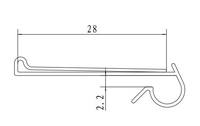 Bandes de données en PVC en gros pour étagères métalliques, porte-étiquettes en plastique